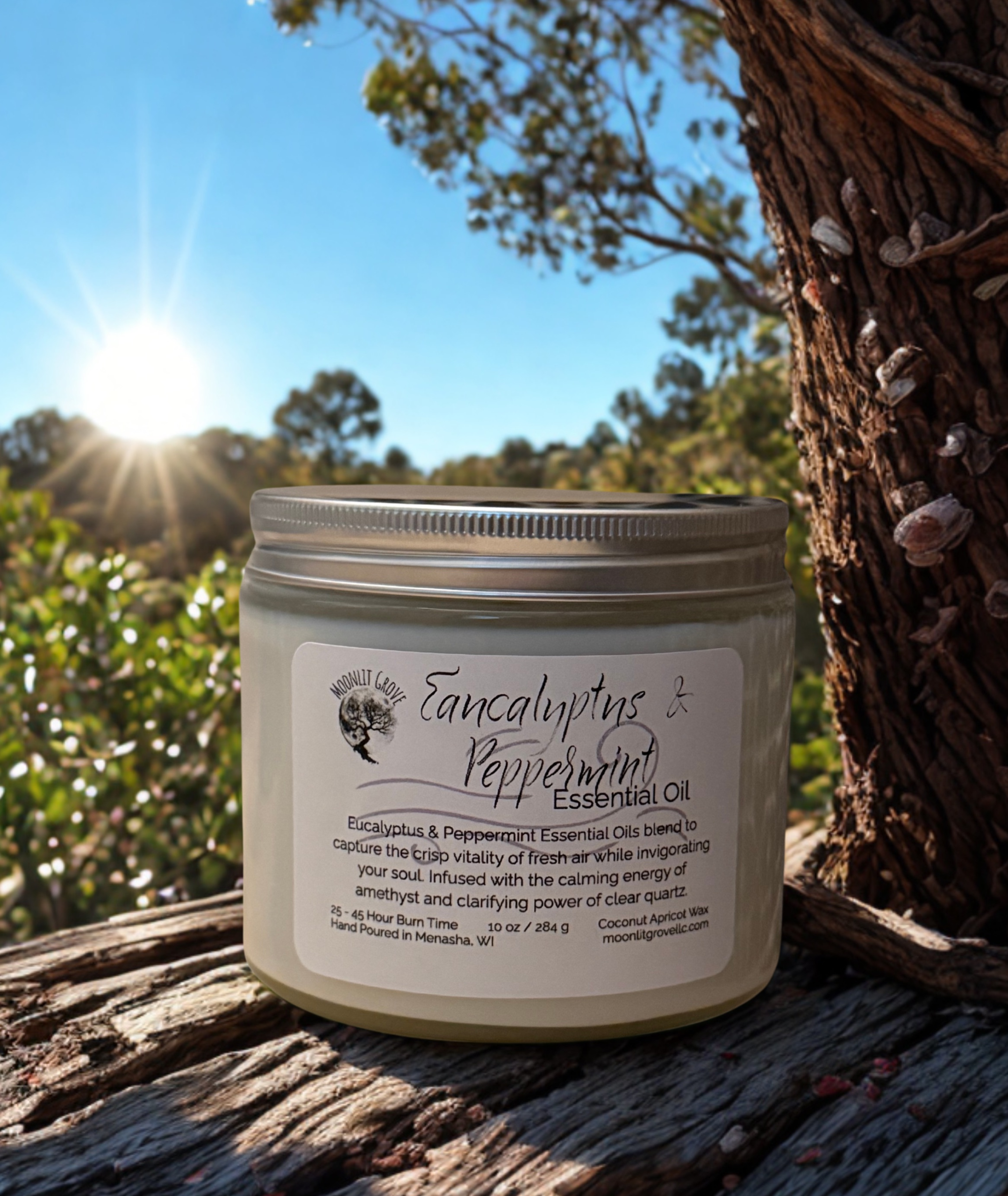 Eucalyptus & Peppermint Essential Oil 10 oz Candle