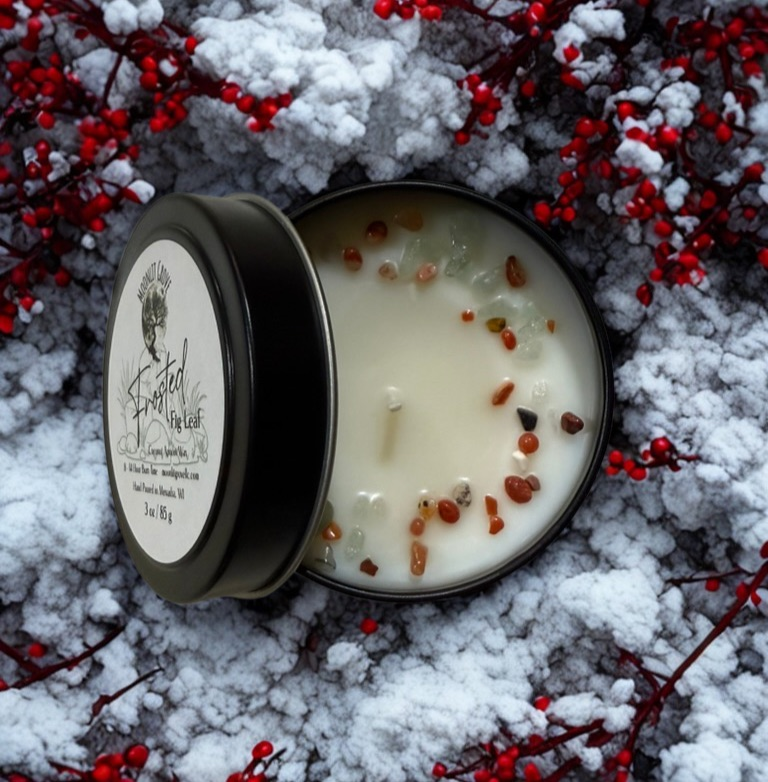 Frosted Fig Leaf 3 oz Candle